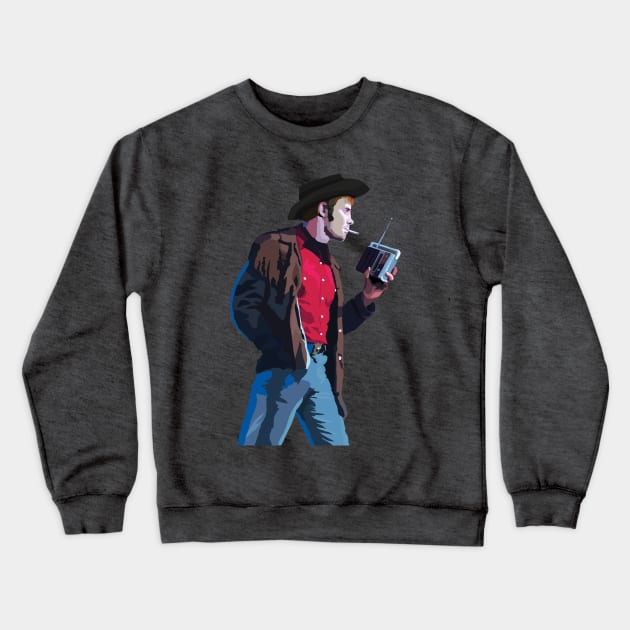 Joe Buck from Midnight Cowboy Crewneck Sweatshirt by chrisayerscreative